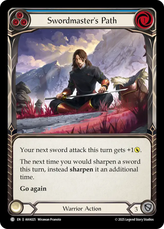 Swordmaster's Path card image, pitch 3