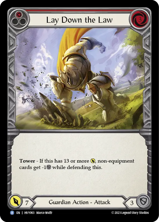 Lay Down the Law card image, pitch 1
