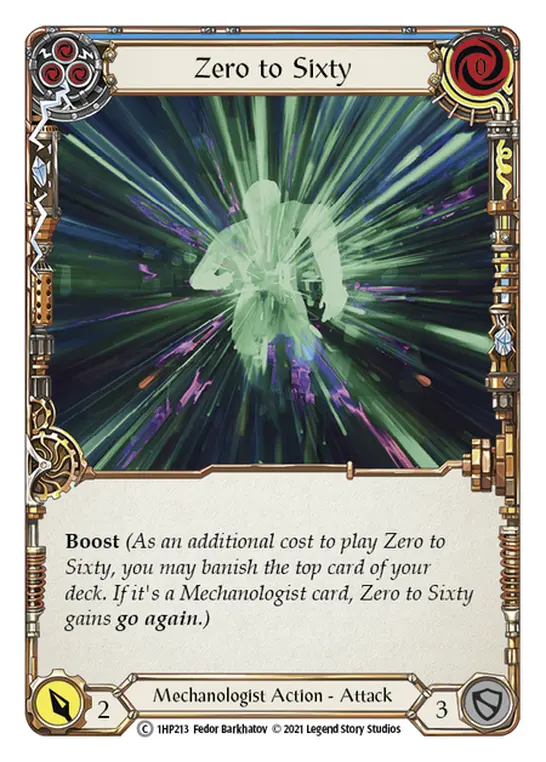 Zero to Sixty card image, pitch 3