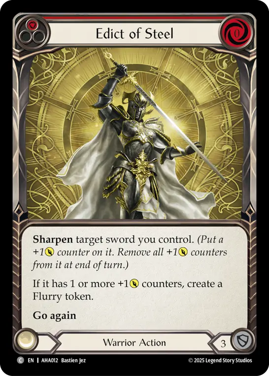 Edict of Steel card image, pitch 1