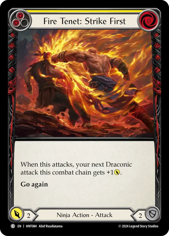 Fire Tenet: Strike First card image, pitch 2