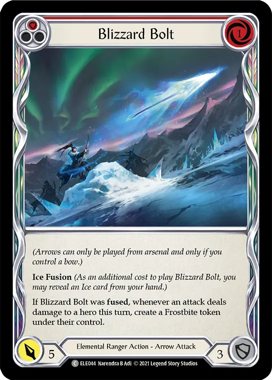 Blizzard Bolt card image, pitch 1