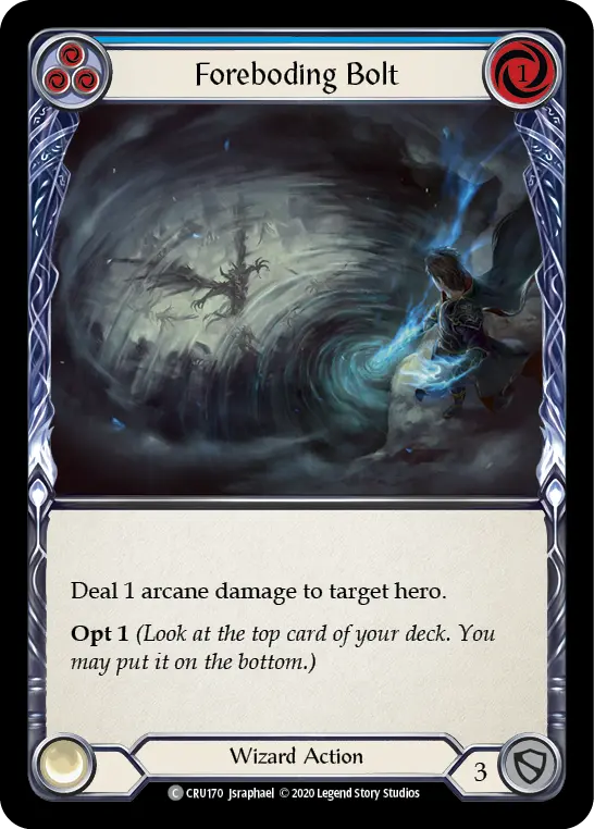 Foreboding Bolt card image, pitch 3