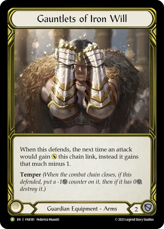 Gauntlets of Iron Will card image