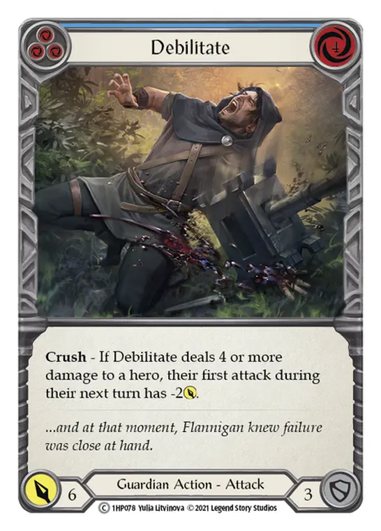 Debilitate card image, pitch 3