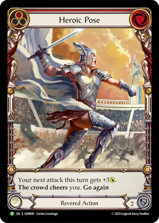 Heroic Pose card image, pitch 1