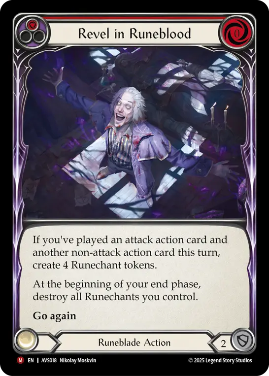 Revel in Runeblood card image, pitch 1