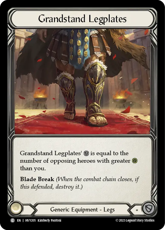 Grandstand Legplates card image