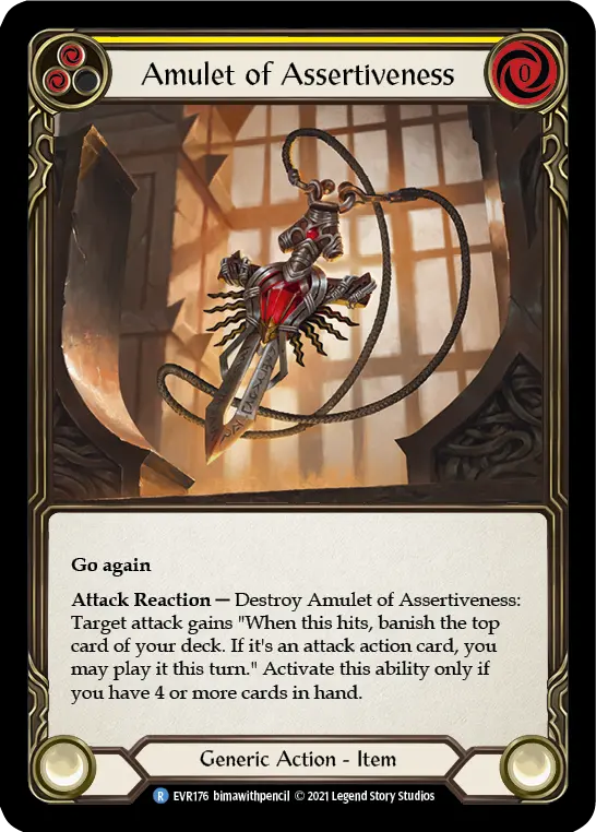 Amulet of Assertiveness card image, pitch 2