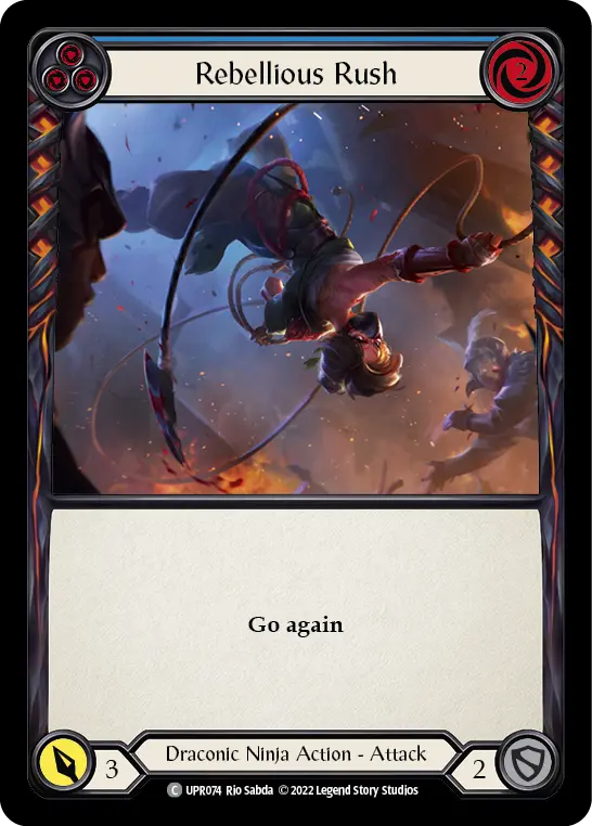 Rebellious Rush card image, pitch 3