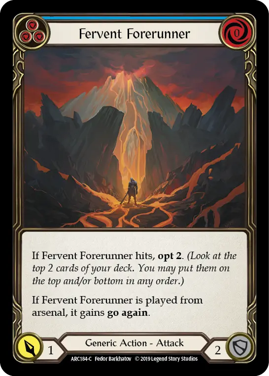 Fervent Forerunner card image, pitch 3