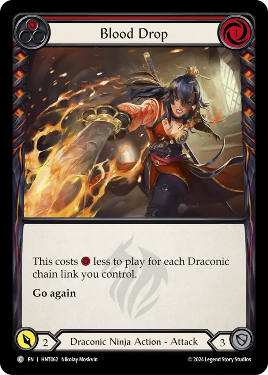 Blood Drop card image, pitch 1