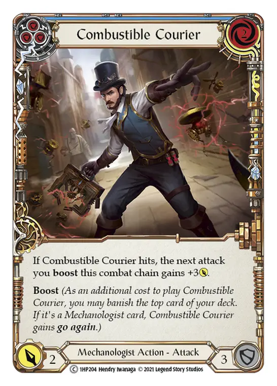 Combustible Courier card image, pitch 3