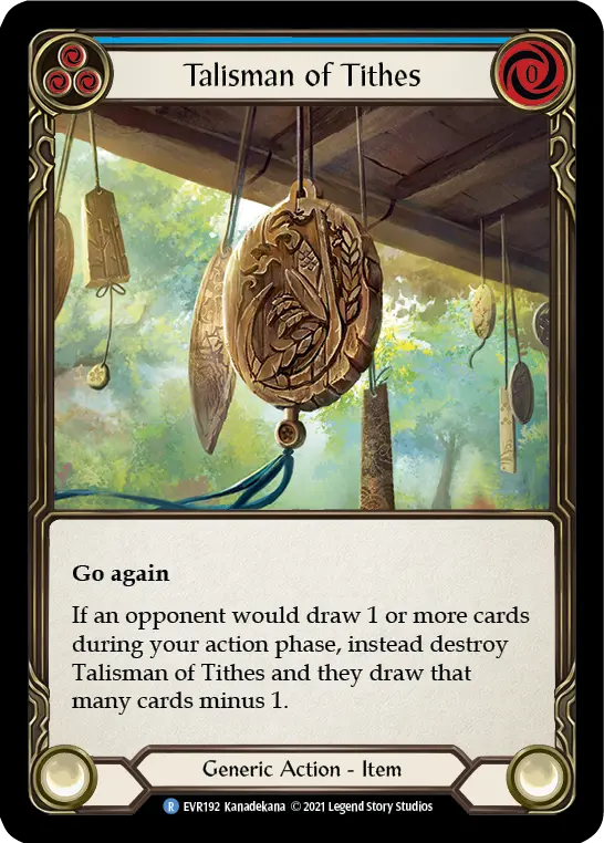Talisman of Tithes card image, pitch 3