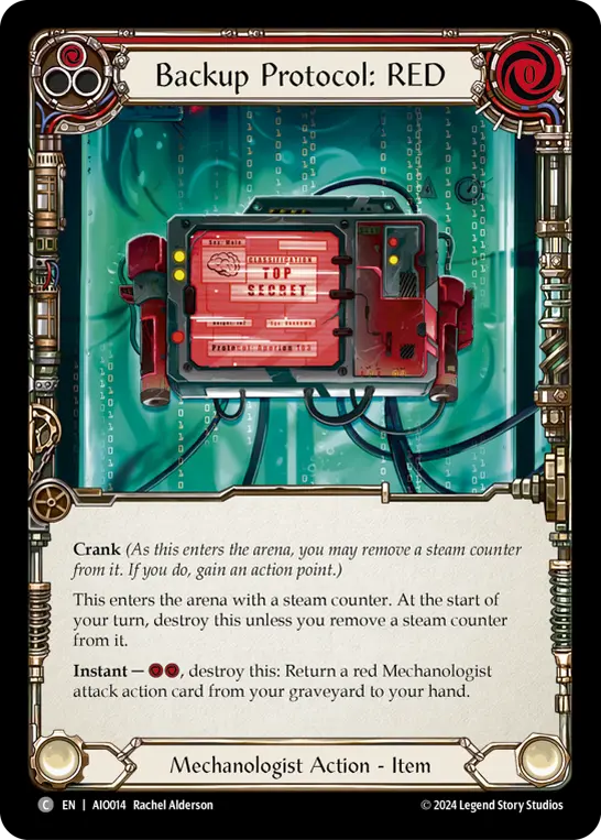 Backup Protocol: RED card image, pitch 1